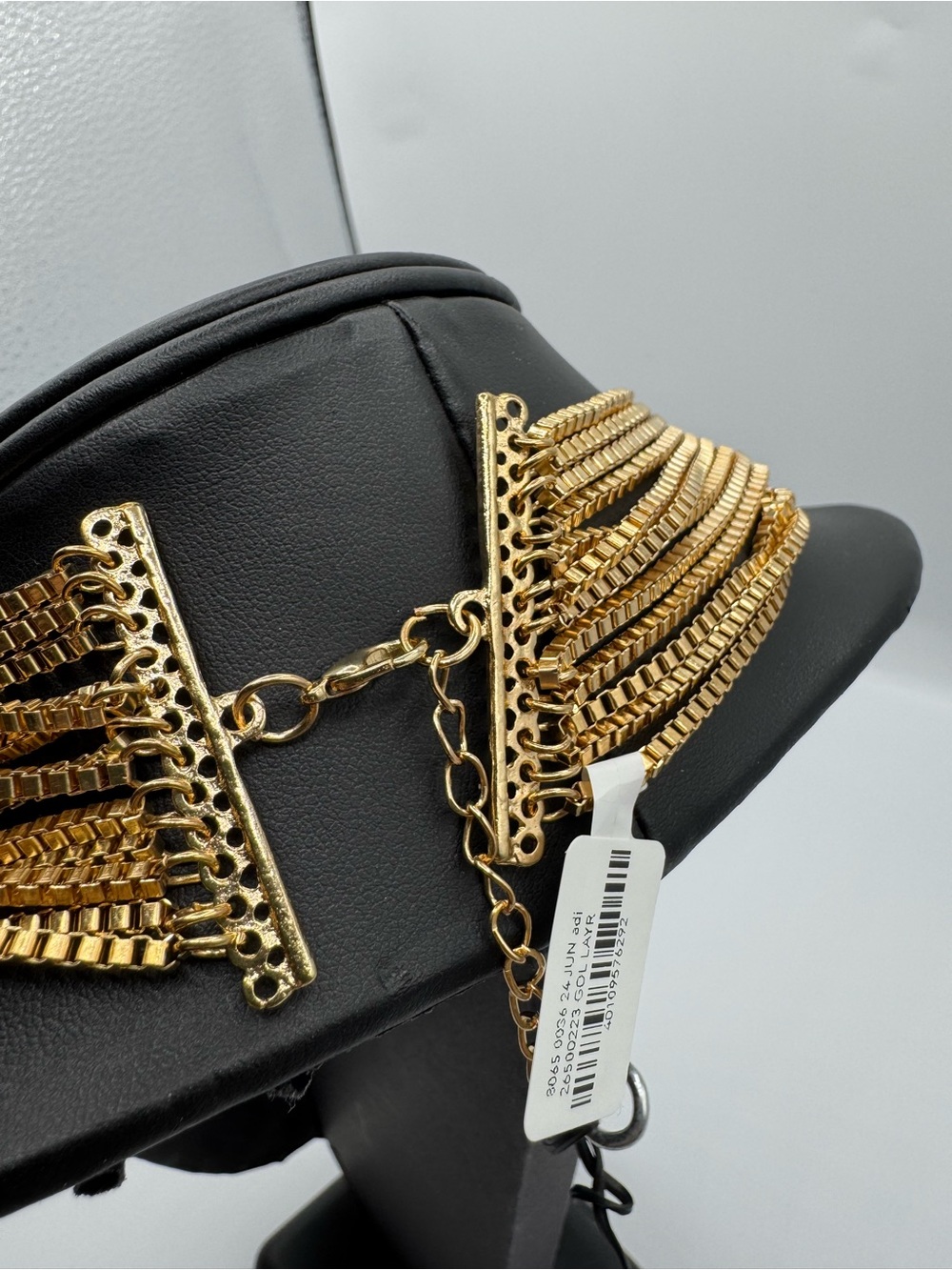 Gold Multi-Chain Layered Necklace - Picture 8 of 9